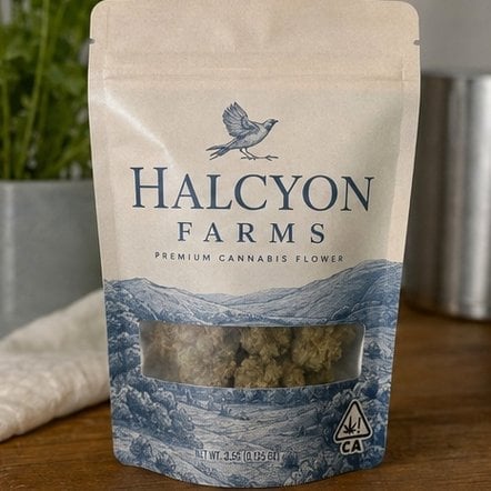 Branded cannabis packaging with logo