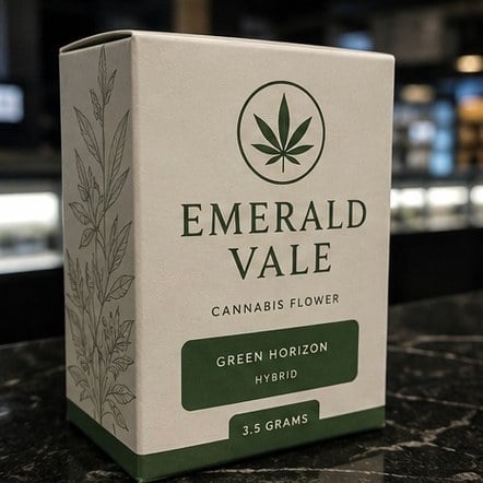 Custom-printed cannabis packaging boxes with branded artwork
